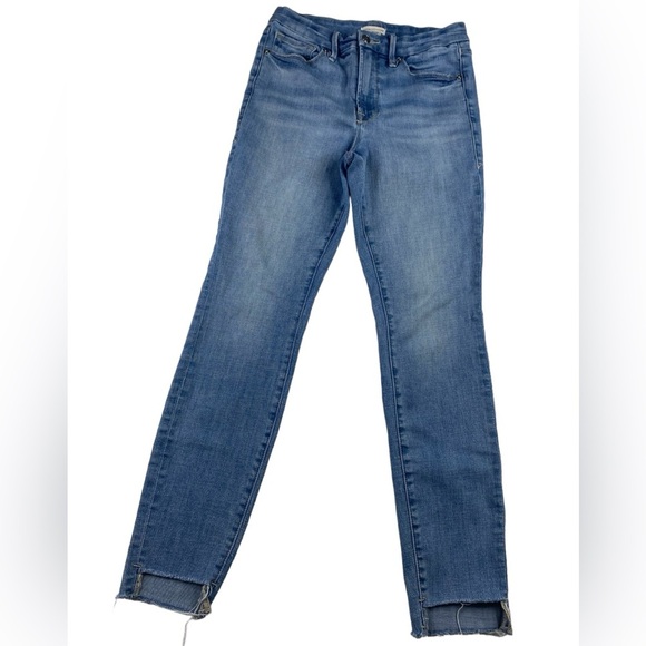 Good American good legs skinny jeans medium wash size 6/28 style GLSHRE075T - Picture 1 of 4